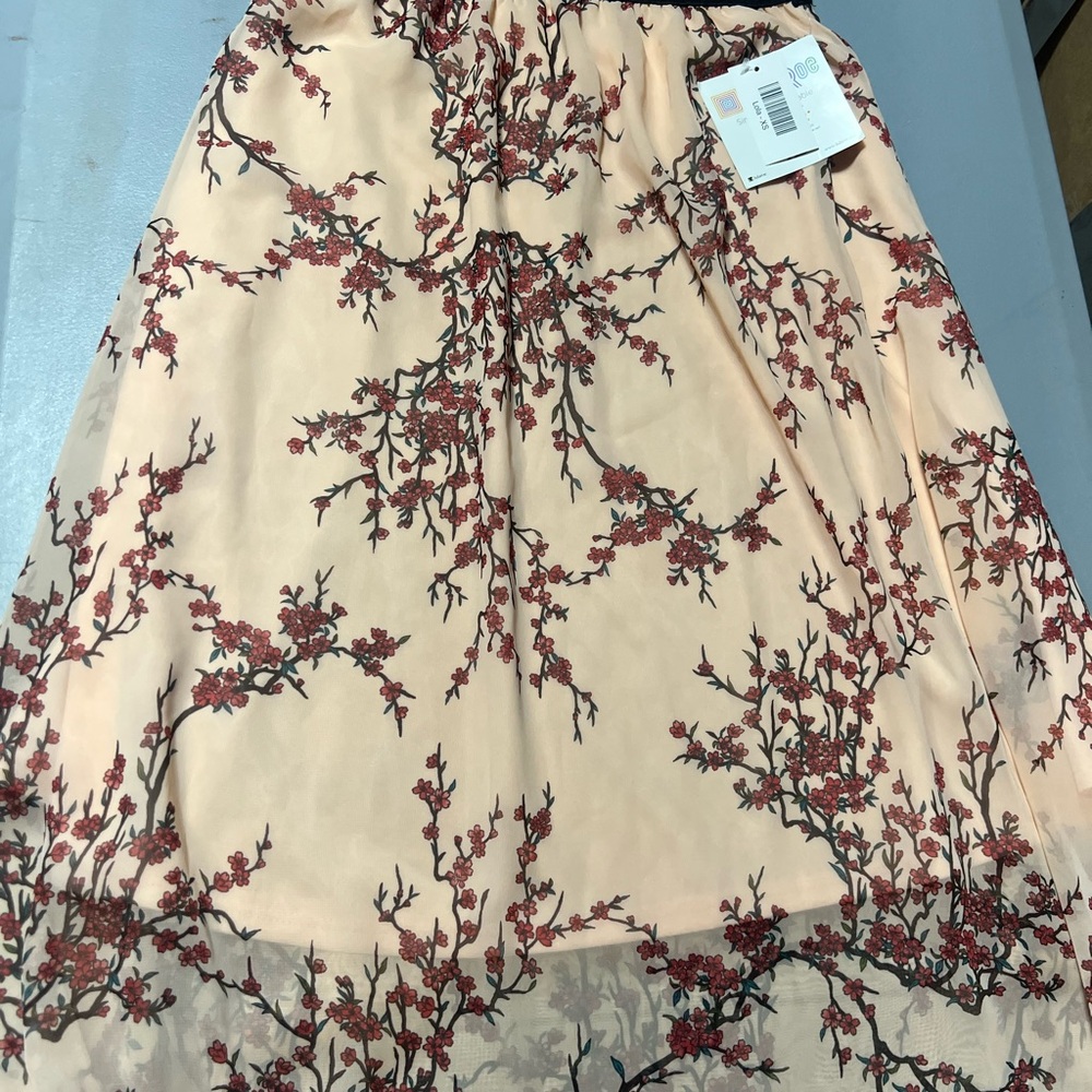 LuLaRoe Pink Asymmetrical A-Line Midi Skirt Cocktail